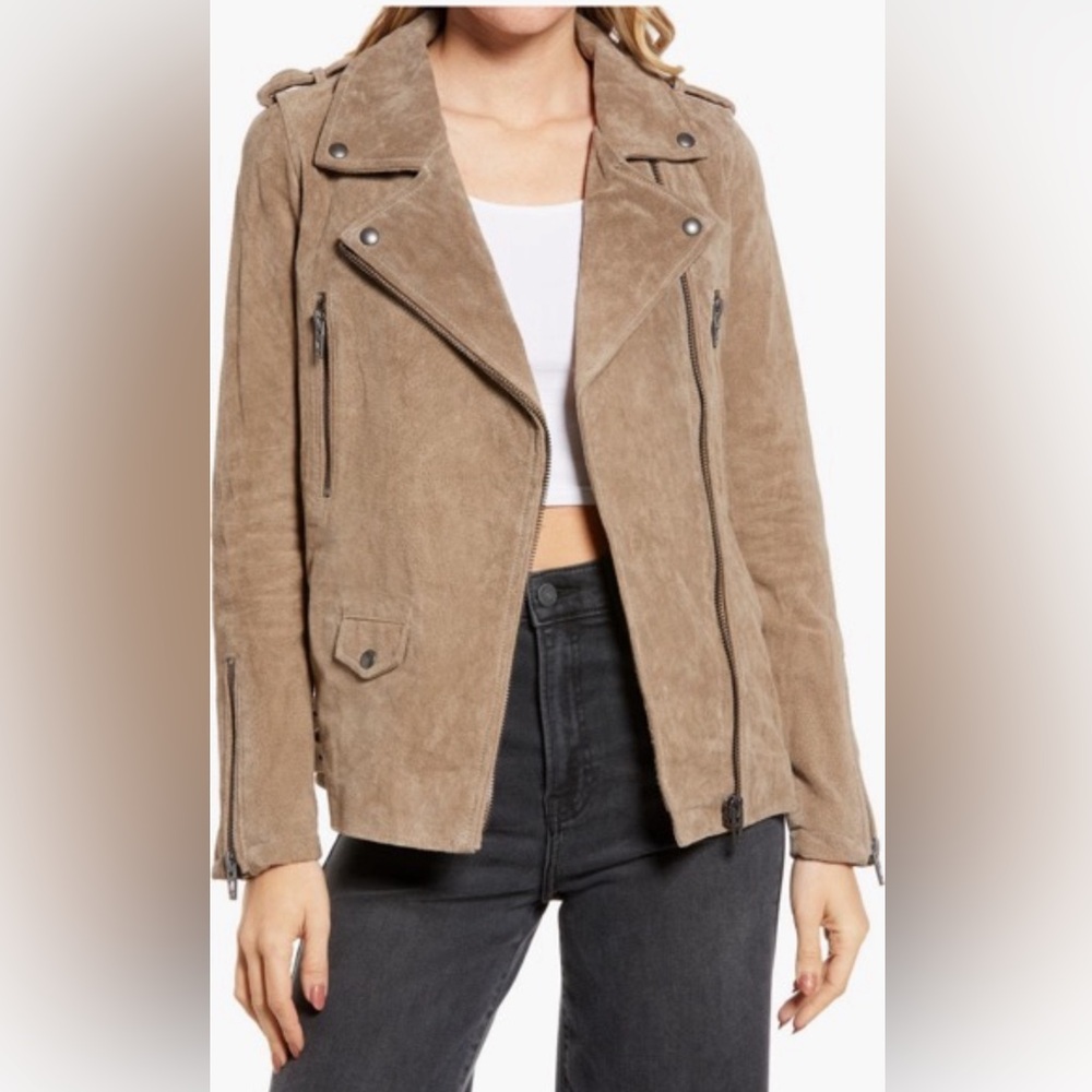 BlankNYC long suede moto jacket NWT size Medium